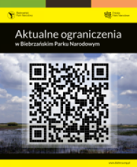 Aktualne ograniczenia w BbPN - tablica z kodem QR