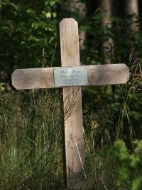 Okolice Sośni - samotny krzyż poległego żołnierza Wehrmachtu z 1944 roku  fot: c. werpachowski